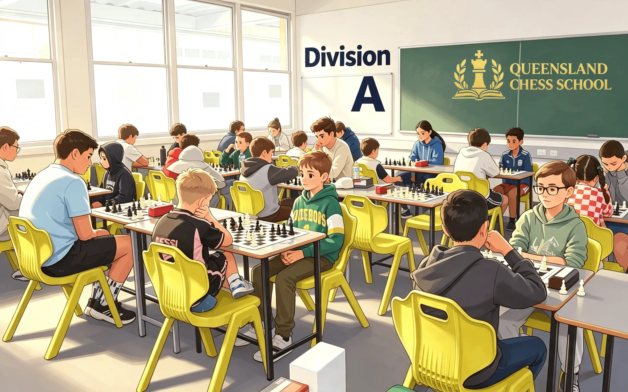 Brisbane Chess Club players at the Linglong Cup tournament